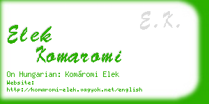 elek komaromi business card